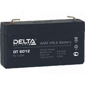 АКБ 1,2 А/ч 6 В аккумулятор Delta DT 6012