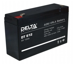 АКБ 1,2 А/ч 6 В аккумулятор Delta DT 612