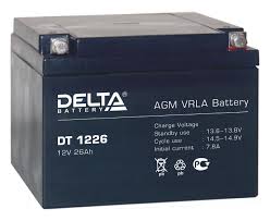 АКБ 26 А/ч 12 В аккумулятор Delta DT 1226