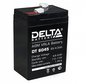 АКБ 4,5 А/ч 6 В аккумулятор Delta DT 6045