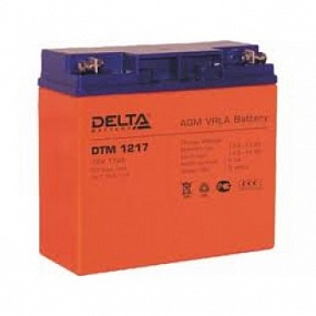 АКБ 17 А/ч 12 В аккумулятор Delta DTM 1217
