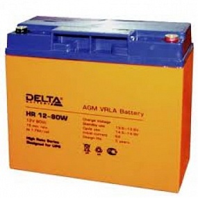 АКБ 20 А/ч 12 В аккумулятор Delta HR 12-80W