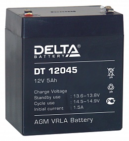 АКБ 4,5 А/ч 12 В аккумулятор Delta DT 12045