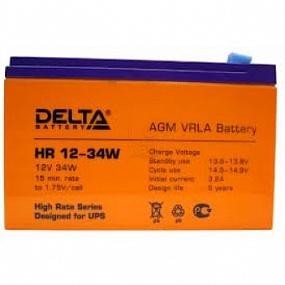 АКБ 8,5 А/ч 12 В аккумулятор Delta HR 12-34W